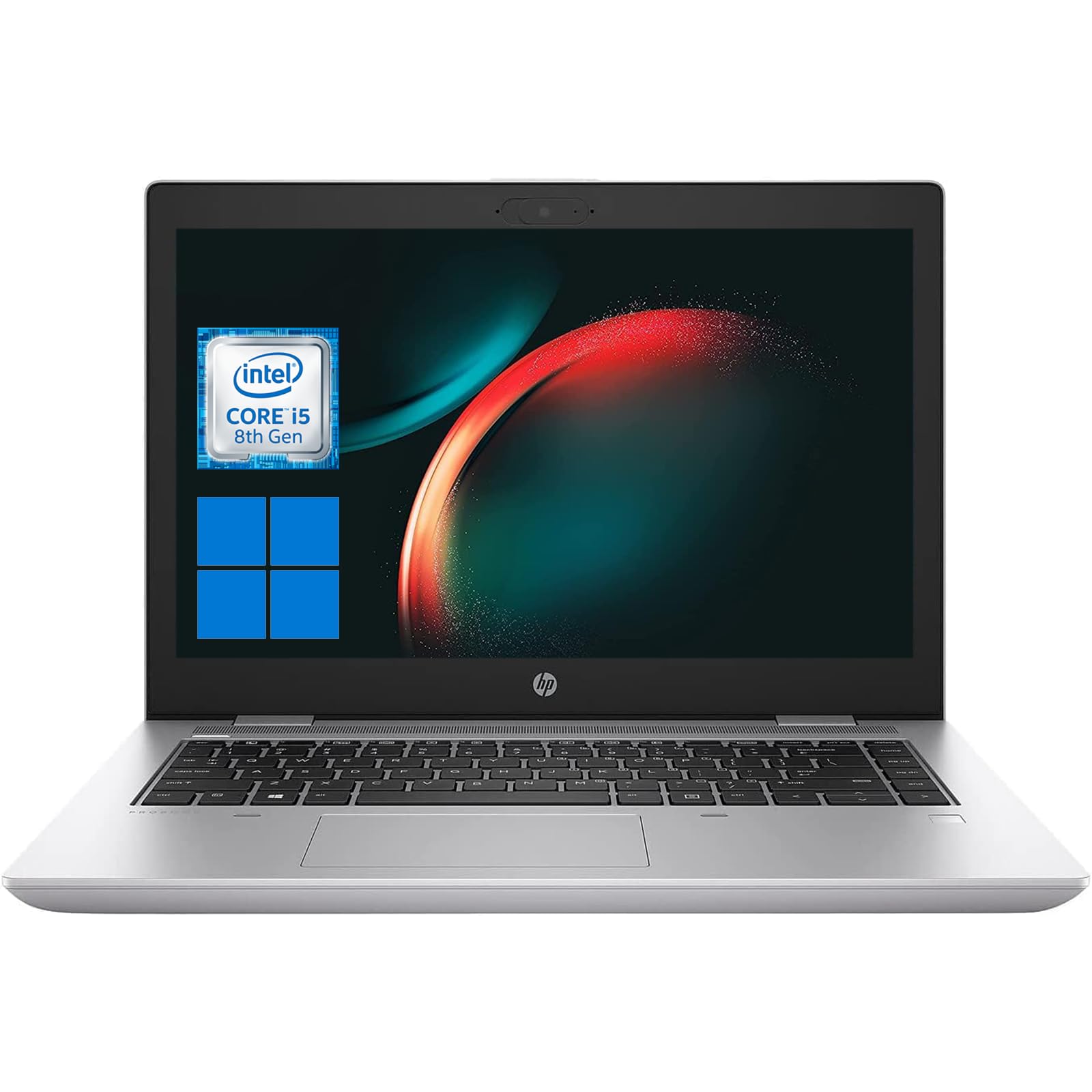 HP ProBook 640 G5 Computer portatile, schermo FHD da 14 pollici, 8a generazione Core i5-8365U, 8 GB di RAM, 256 GB SSD, Wi-Fi, tastiera Qwerty US, Windows 11 Pro ((rinnovati)