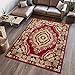 Produktbild TAPISO Atlas Teppich Kurzflor Rot Beige Traditionell Orientteppich Klassisch Floral Orient Design Vintage Wohnzimmer Schlafzimmer ÖKOTEX 160 x 230 cm