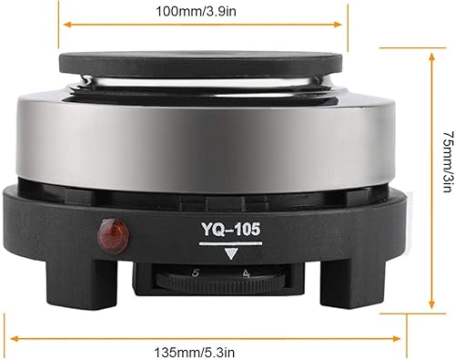 Miniatura 3 de Mini estufa eléctrica de placa caliente, mini estufa eléctrica portátil de 500 W, estufa de placa caliente, placa de cocina, calentador de café,