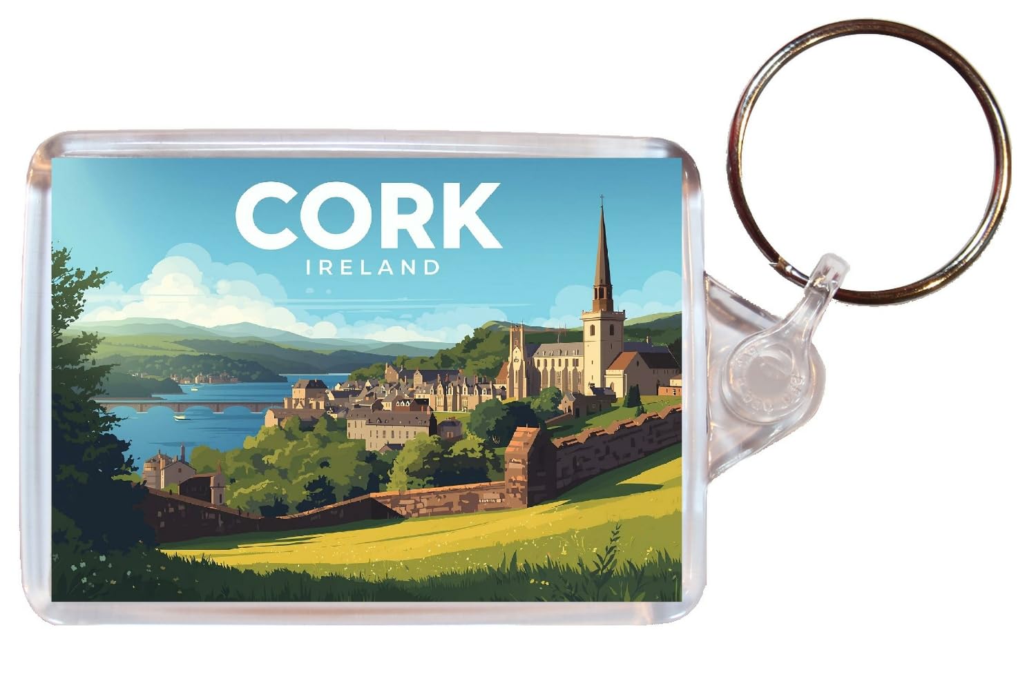 Baked Bean Store Cork - Ireland - Double Sided Keyring Artistic BBS26KEY112