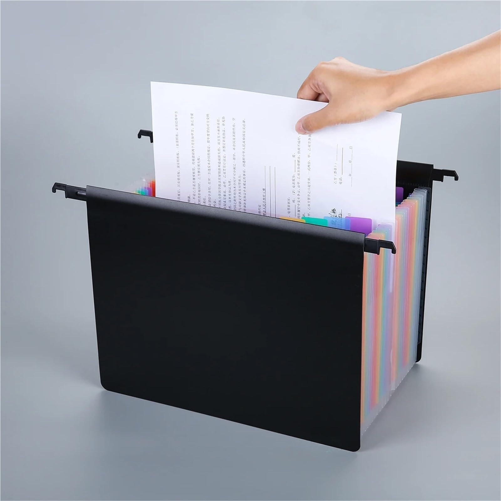 Teczka organowa A4, rozszerzane przegródki na dokumenty | Biuro Podróż służbowa Do domu(Transparent 25Layers)