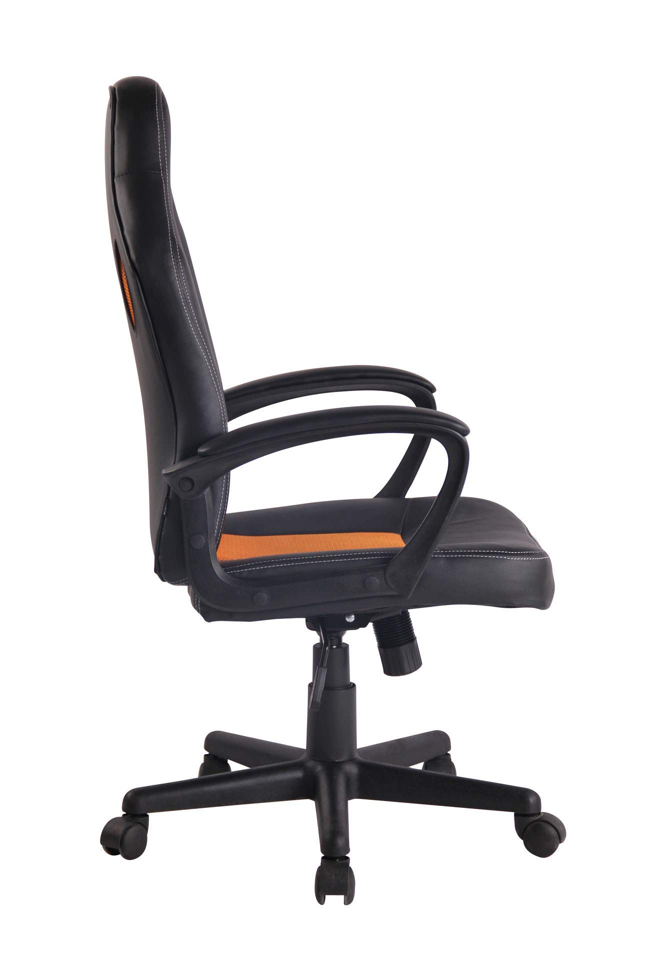 Sedia Gaming Elbing - Poltrona Racing In Similpelle, Ergonomica, Regolabile, Nero/Arancione