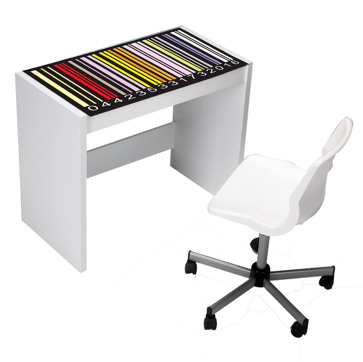 Kit Closet 3040076001 - Mesa de Estudio diseño código de Barras, Blanco, 75 x 90 x 48