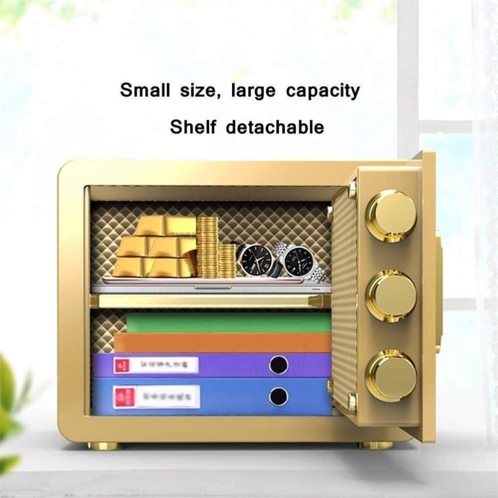 Home Safes Security Safes Safes Household Electronic Password Safety Deposit Box Built-in Alarm System Security Steel Anti-Theft Fireproof and Waterproof Hidden Safe