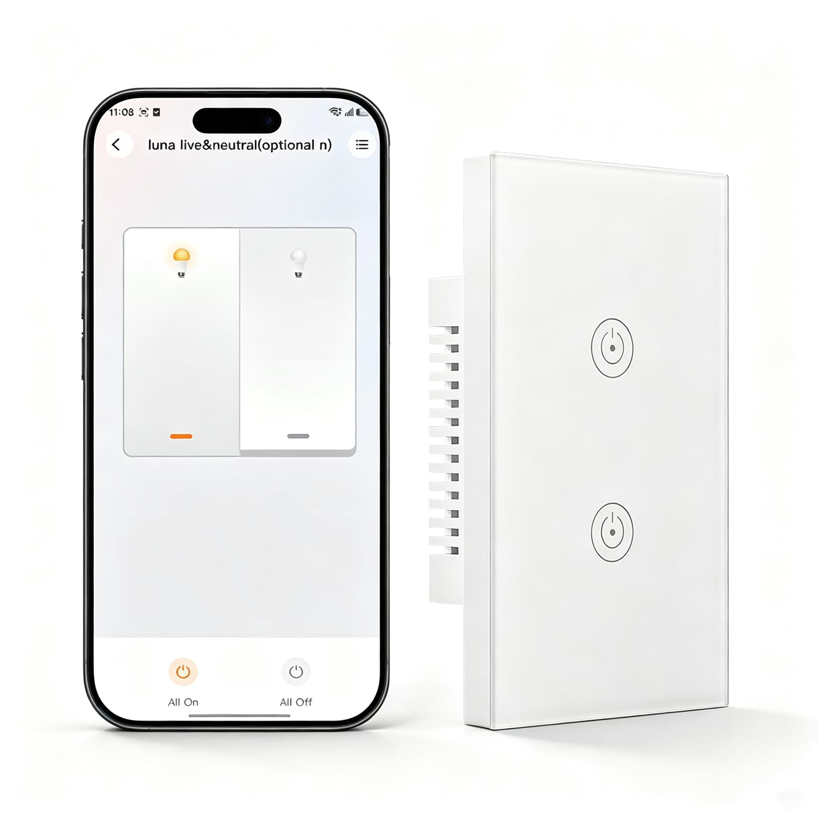 BroadLink Interruttore intelligente della luce, interruttore touch a parete