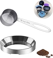 Vista 9 de Kit de recarga reutilizable de K Cup: cuchara de café de metal y relleno de café de aluminio, diseñado para llenar café en cápsulas K 1.0/2.0