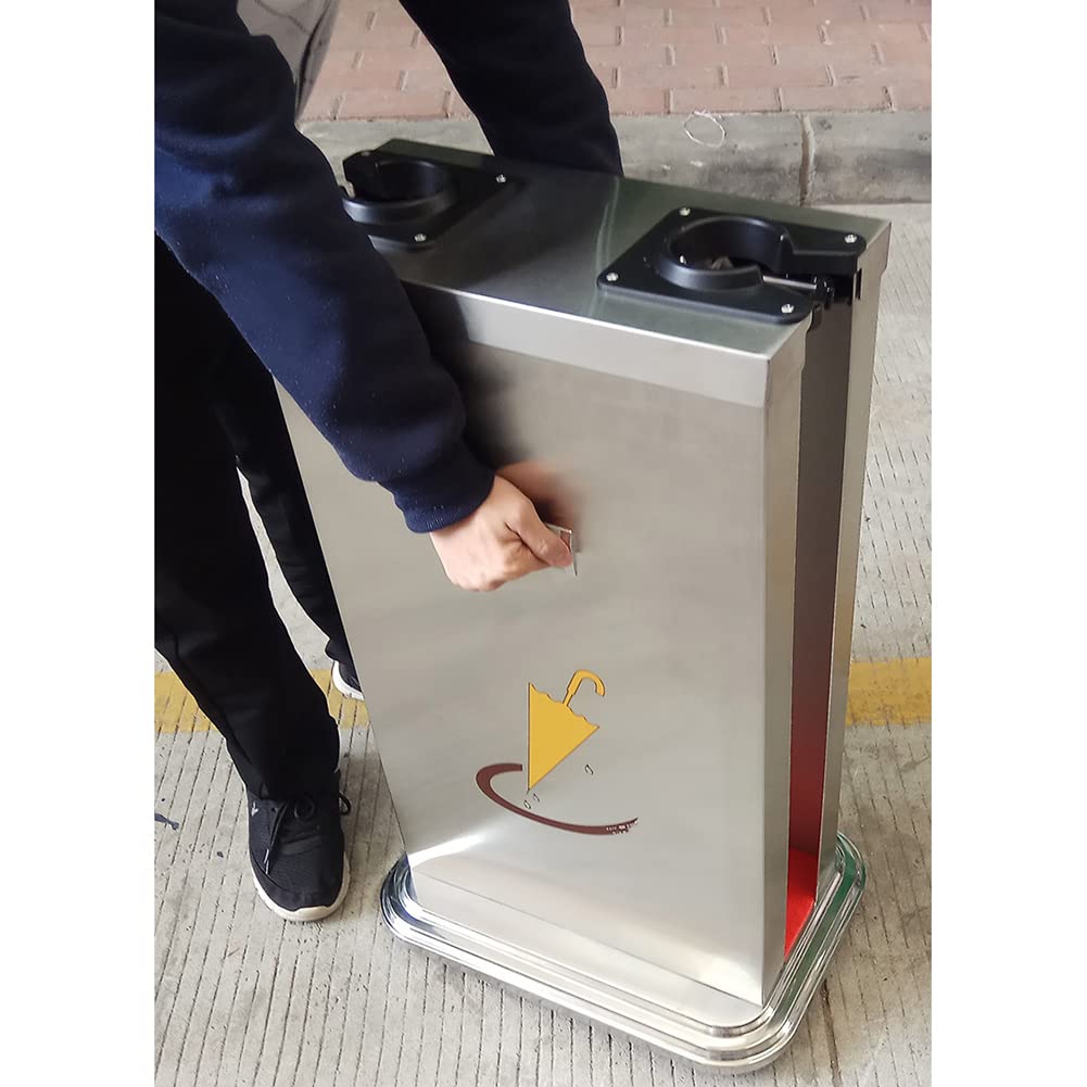 Envoltura automática de bolsas para paraguas húmedo, máquina de embalaje comercial de doble soporte de acero inoxidable.