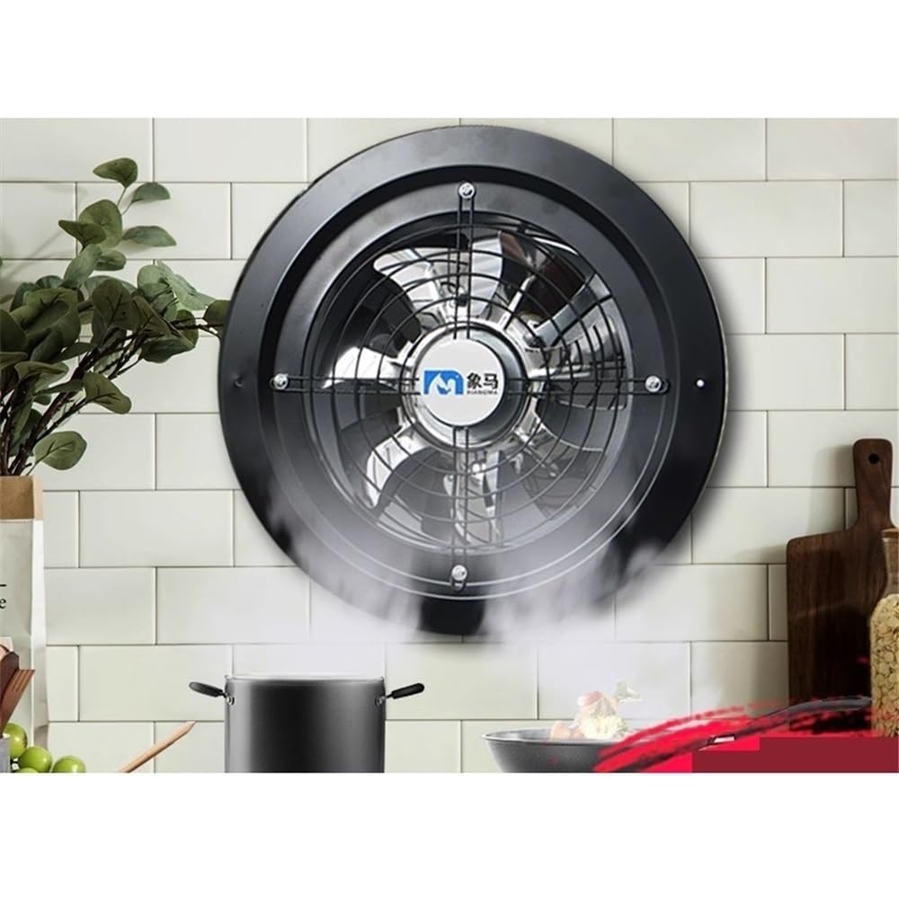 Ventilador Extractor de aire con conducto integrado de 30 x 30 cm y alta succión for cocina y baño, potente ventilador de ventilación. Cuarto de baño