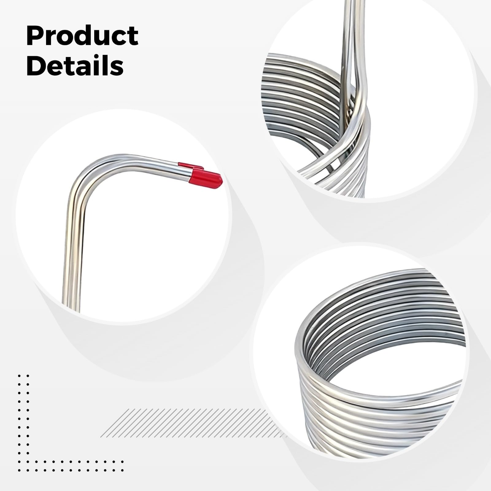 Generisch 304-Edelstahl-Kühlspirale, Tauchkühler für Würze mit 0,4 Zoll, 1 cm Durchmesser, für Home Brewing, schnelles Kühlen von Bier, kompaktes Design, 13,8 Zoll, 35 cm Höhe