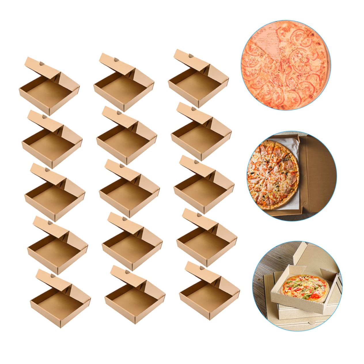 DECHOUS Dickere Pizza Verpackung 9 Zoll aus Wellpappe 15 Stück