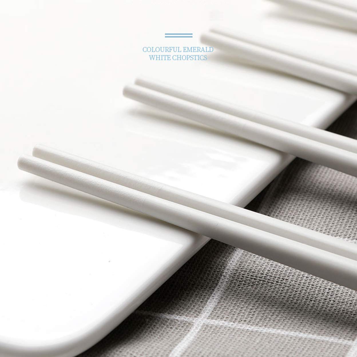 Lot de 10 Paires de Baguettes en Porcelaine Blanche, Baguettes Chinoises en Porcelaine Tendre, Baguettes en céramique réutilisables, lavables au Lave-Vaisselle, Baguettes