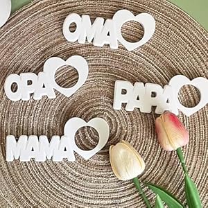 Nexoria 4 Stück Silikon Gießformen 'MAMA/PAPA'