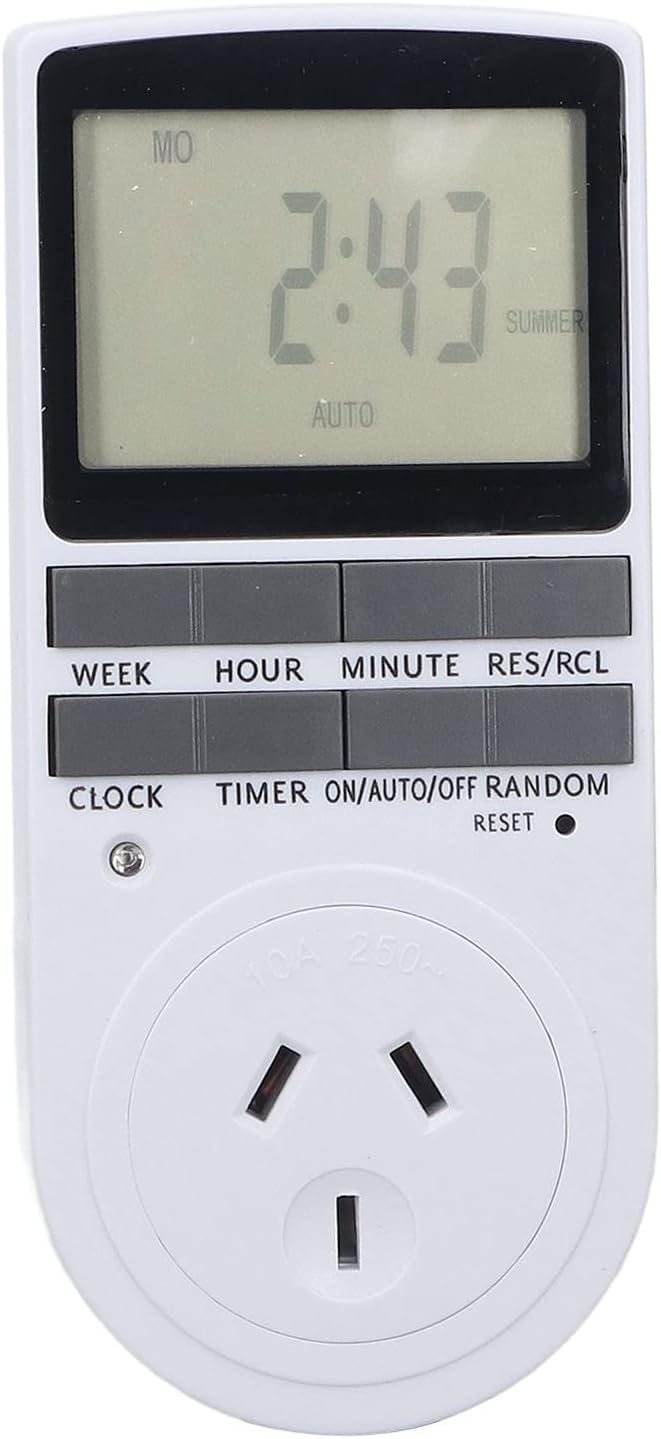 24 Hour Digital Timer Outlet, 7 Day Programmable Timer Indoor, On/Off