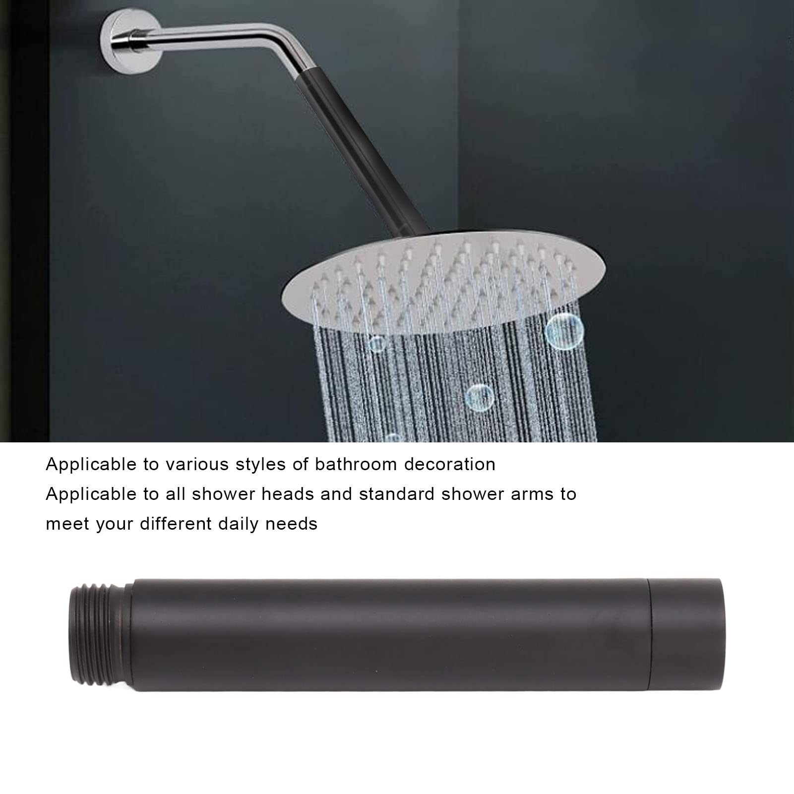 Braccio Di Prolunga Per Doccia Tubo Di Prolunga Per Doccia In Acciaio Inossidabile Da 30 Cm Tubo Di Prolunga Per Doccia Cromato Con Filettatura G12 Ymyny 88035777