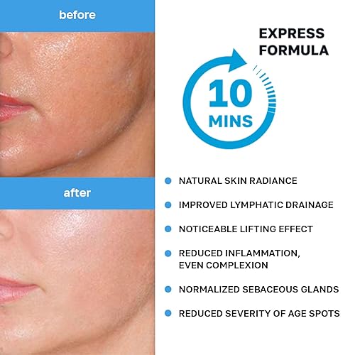 Miniatura 4 de "NSC Professional" Carboxy Therapy CO2 máscara de gel para cara y cuello todo tipo de piel mascarilla limpiadora y tensora de poros (5 aplicaciones)