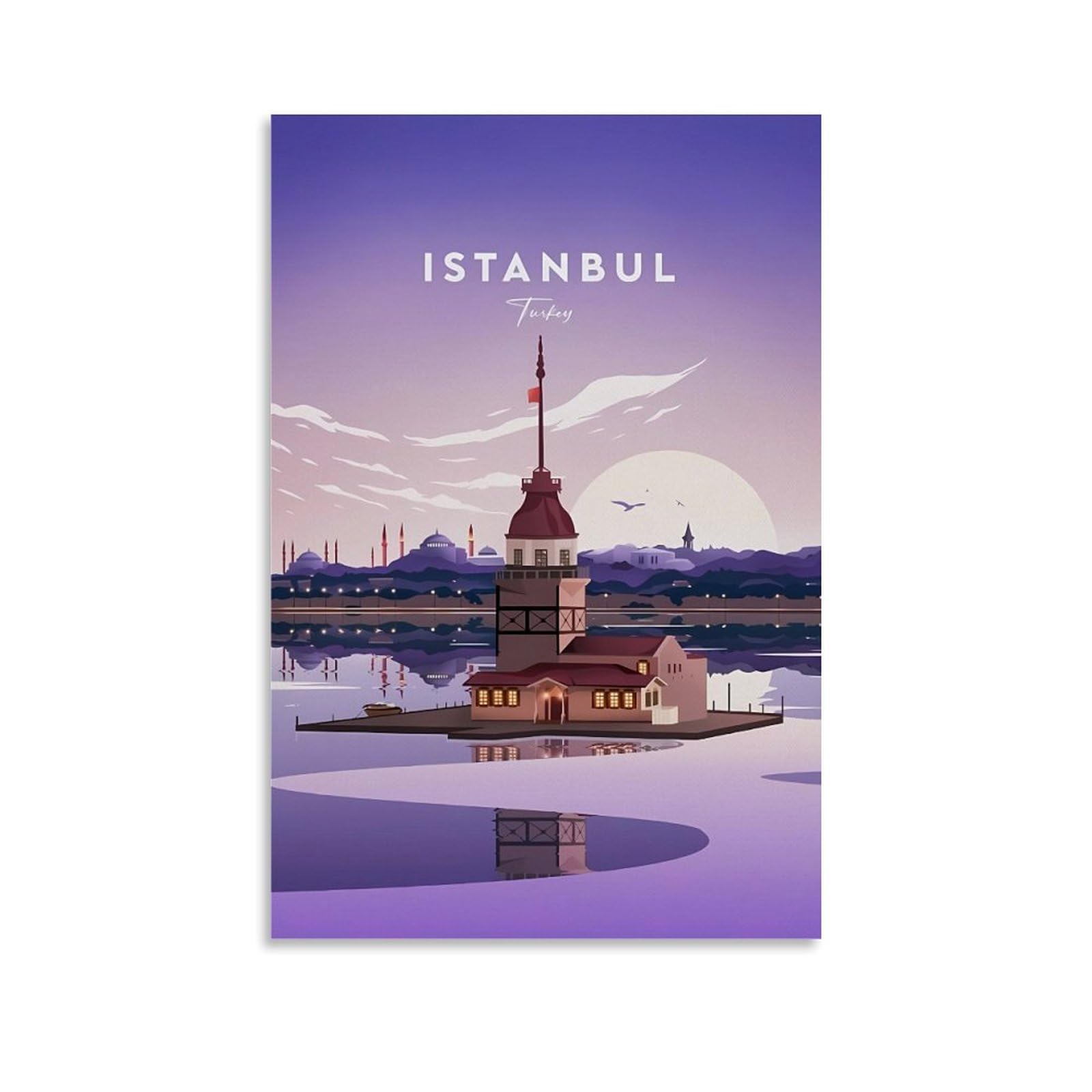 EZMLFA Diamond Painting Kits for Adults,Istanbul Turkey 5D Diamond Painting Kit for Adults Beginners, DIY Full Round Drill Gem Art Kits for Home 50x60cm