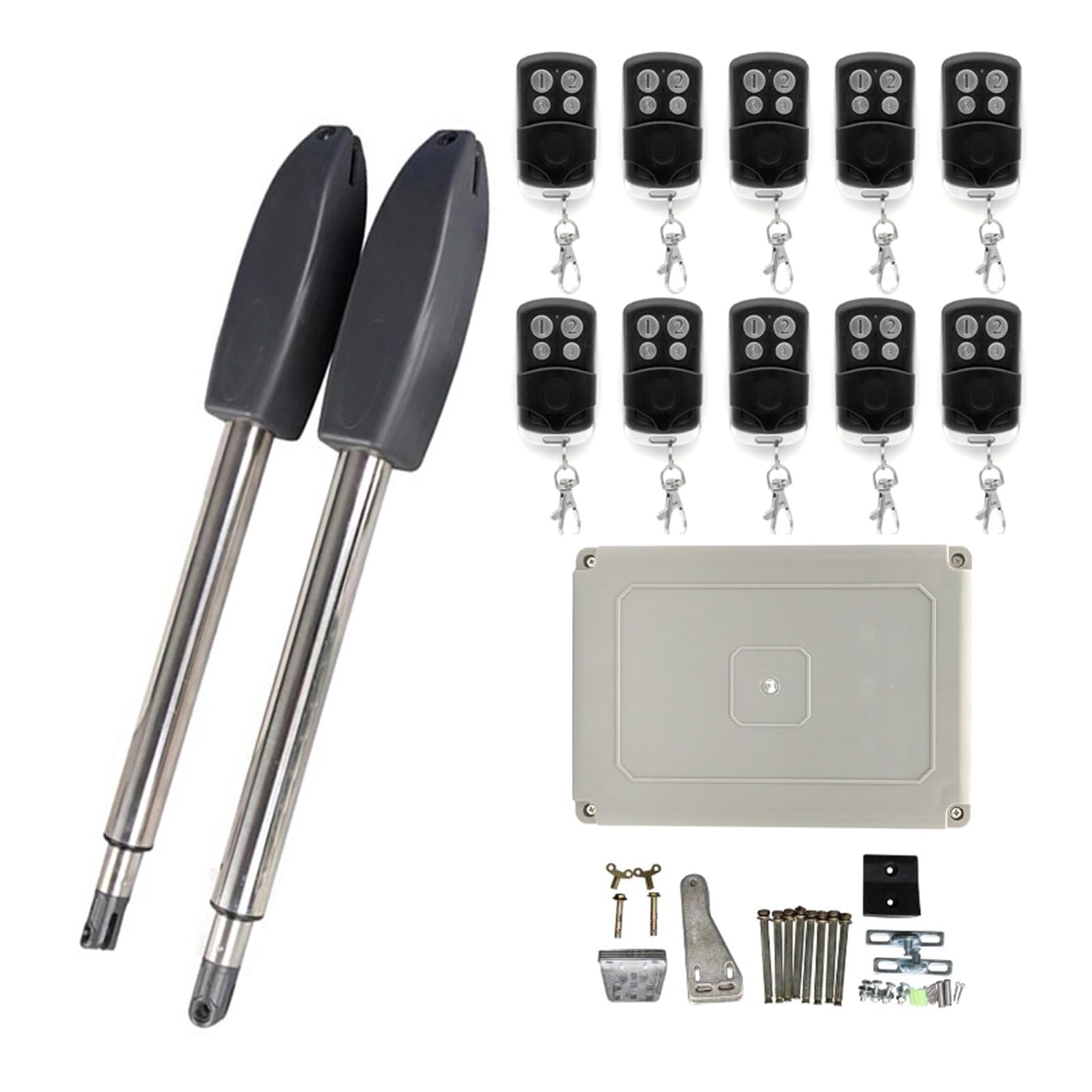 400KG Automatic Electric Swing Gate Opener Kit Pull Arm Drive Swing Door Operator Motor Actuator Multi Remote Control Optional Residential, Commercial(10 Remote)