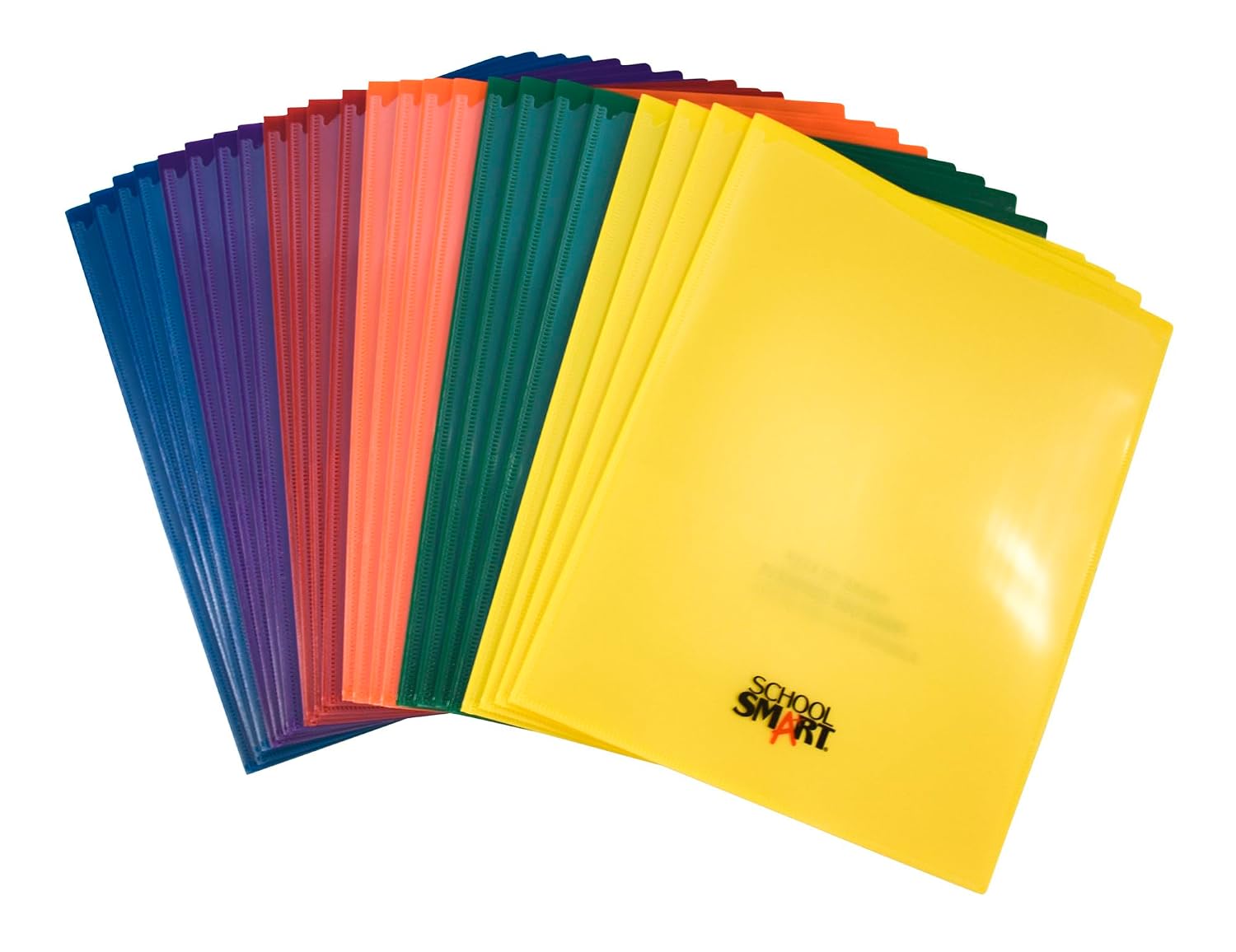 School Smart Take Home Folders, Assorted Colors, Set of 24 image 2