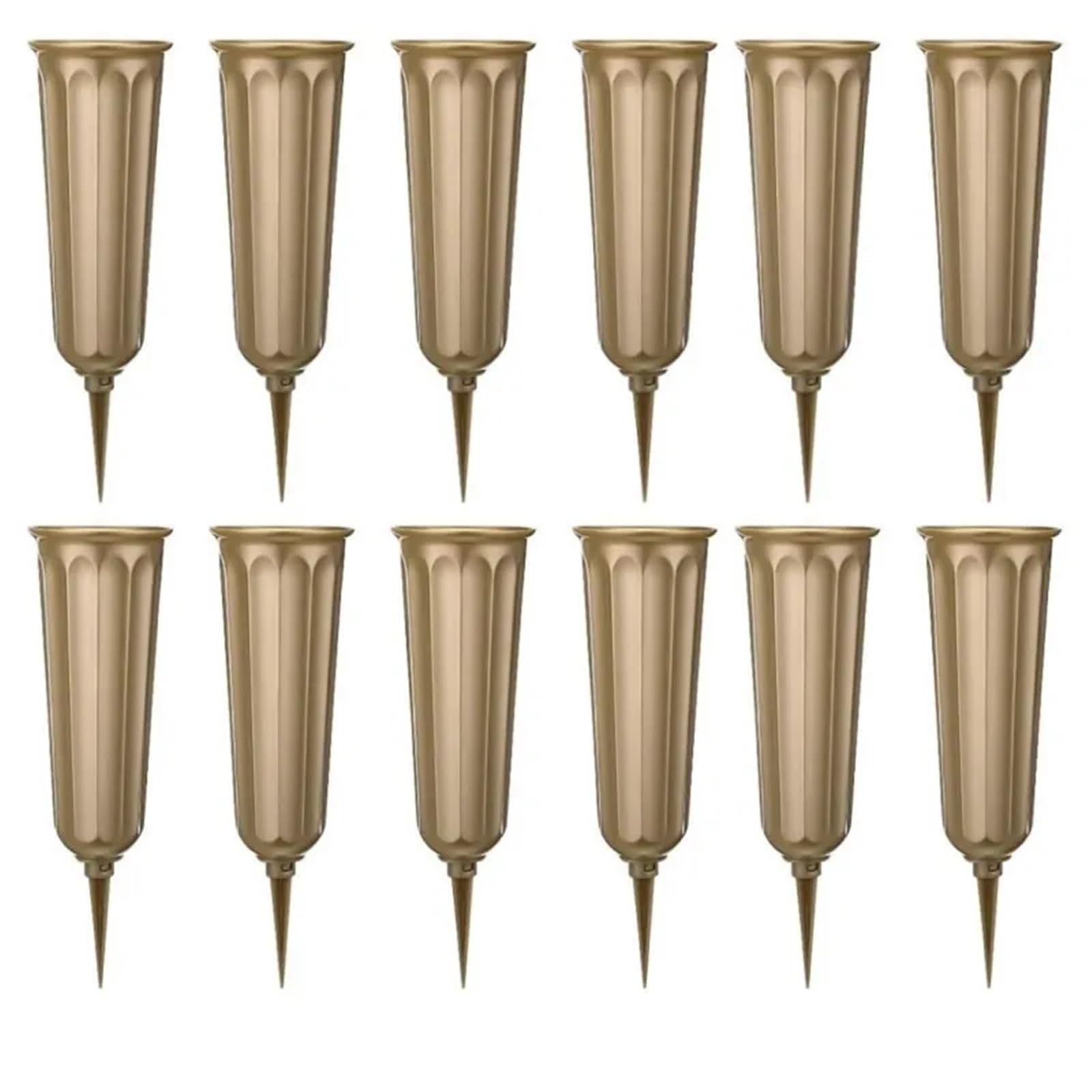 Grave Vase With Spikes Plastic Floral Holder Artificial Fresh Flowers Memorial Cemetery Decoration In Ground For mourning