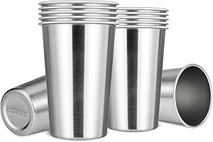MEWAY Premium Stainless Steel Cups 16 oz Pint Cup Tumbler