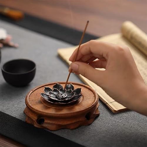 Miniatura 5 de 12 piezas de incienso titular de loto palitos de incienso, quemador de incienso, quemador de incienso, colector de cenizas para el hogar, fragancia,