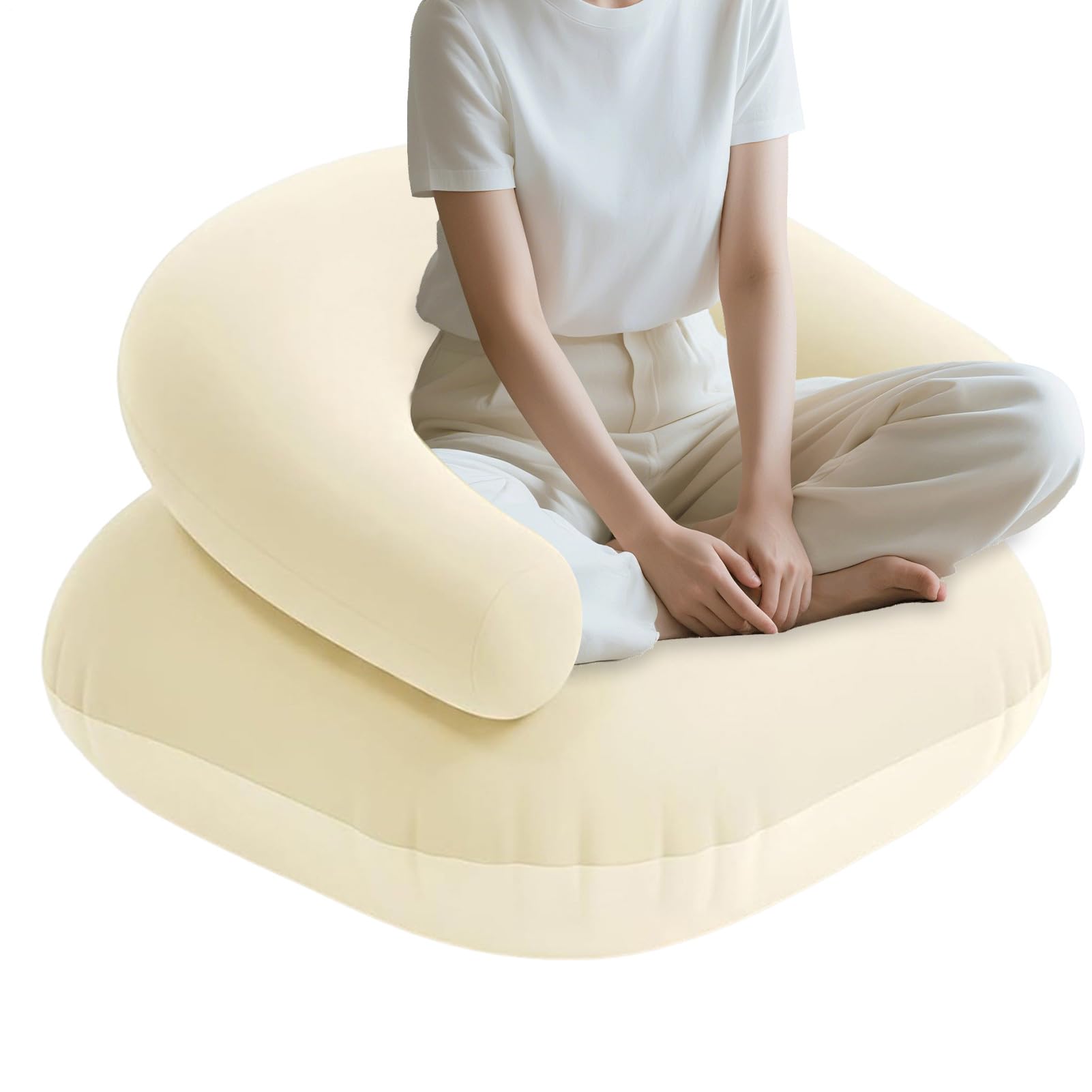 Sofá inflable de camping ergonómico para evitar dolores de espalda con asiento plegable autoinflable 1