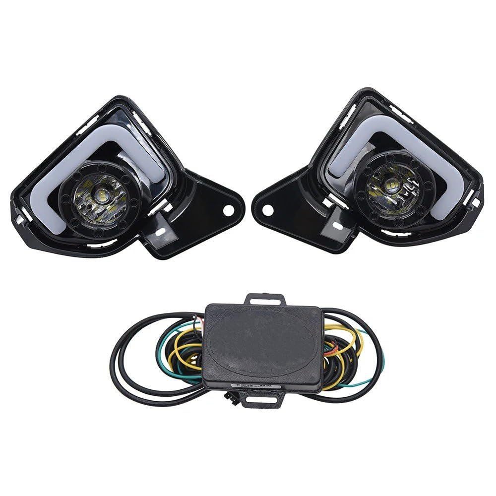 Antiniebla Luces Diurnas LED DRL Conjunto Faros Antiniebla Para TOYOTA Para HIACE Para COMMUTER 2014 2015 2016 Cables Interruptores Intermitentes
