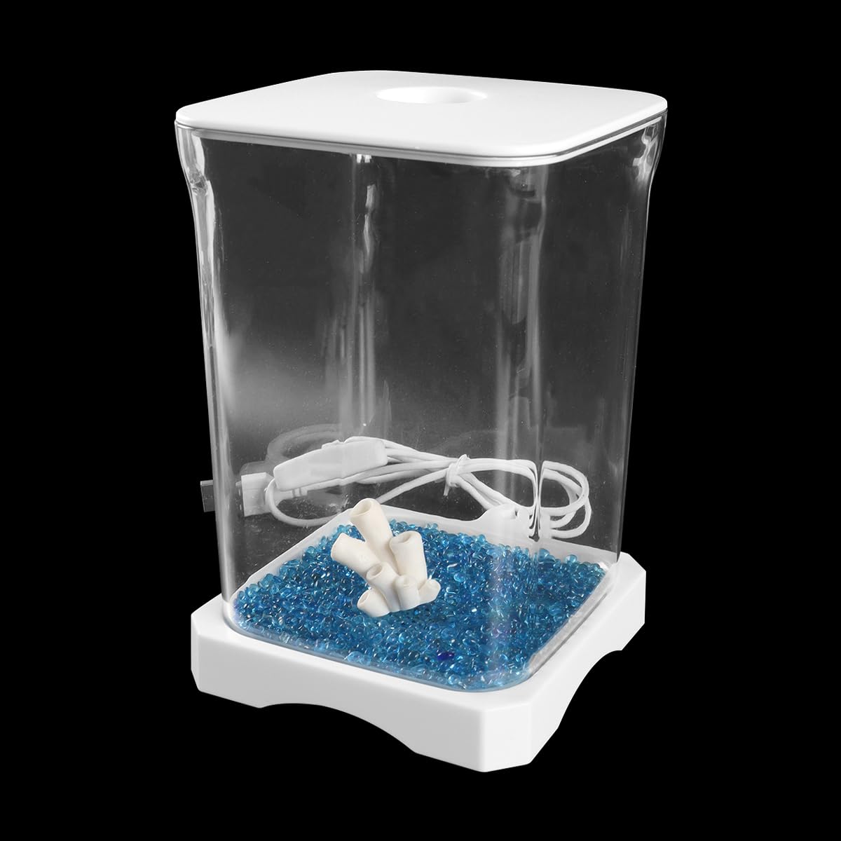 Nicear - Betta Aquarium with Lighting, White, 14 cm × 14 cm × 19.5 cm - Image 3