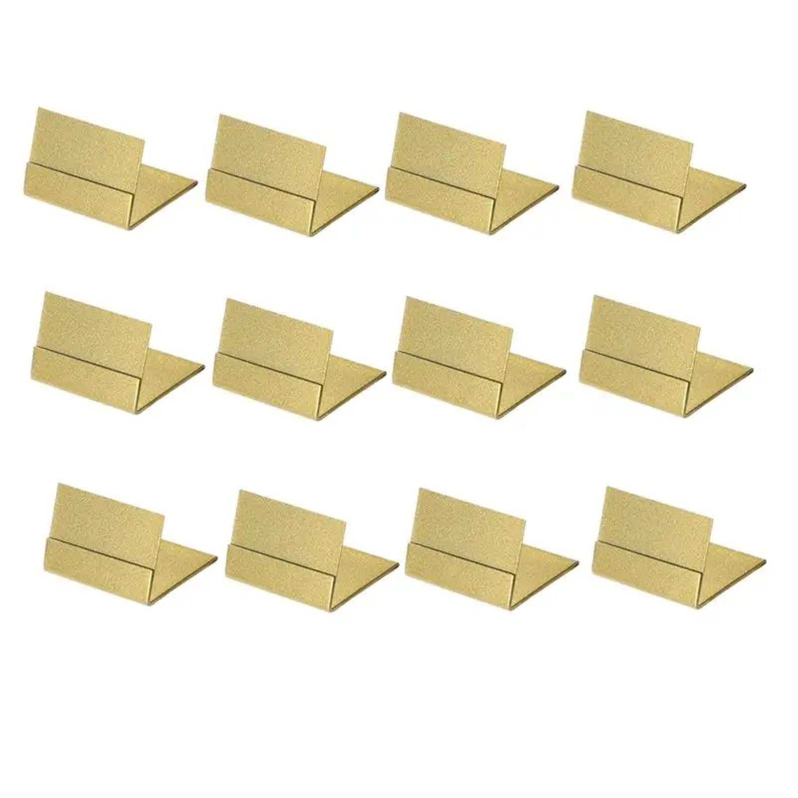 Lot de 30 supports de cartes en métal doré
