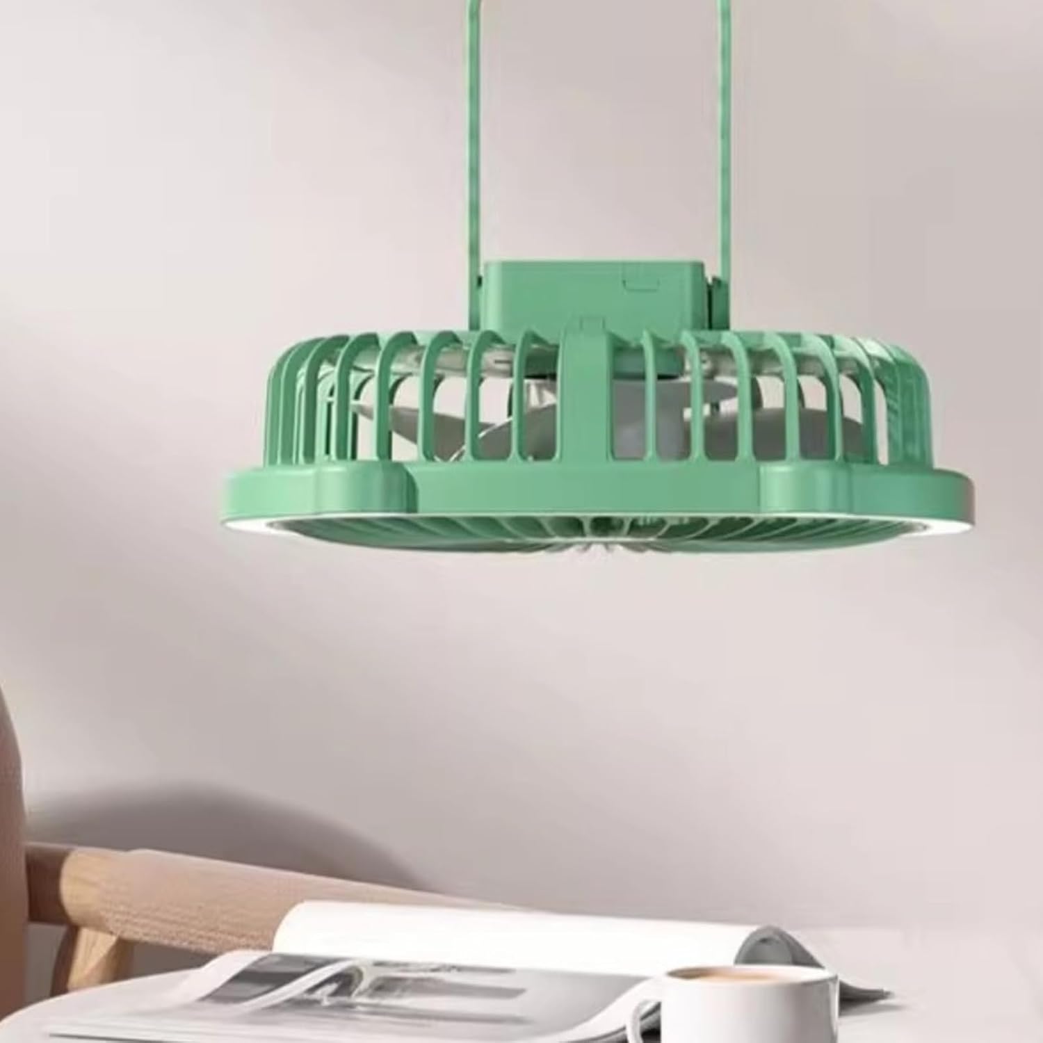 Hanging Small Fan with Powerful Motor and Small Size Unique Wall Mount Table Fan Texture Perfect for Study Room Study Table