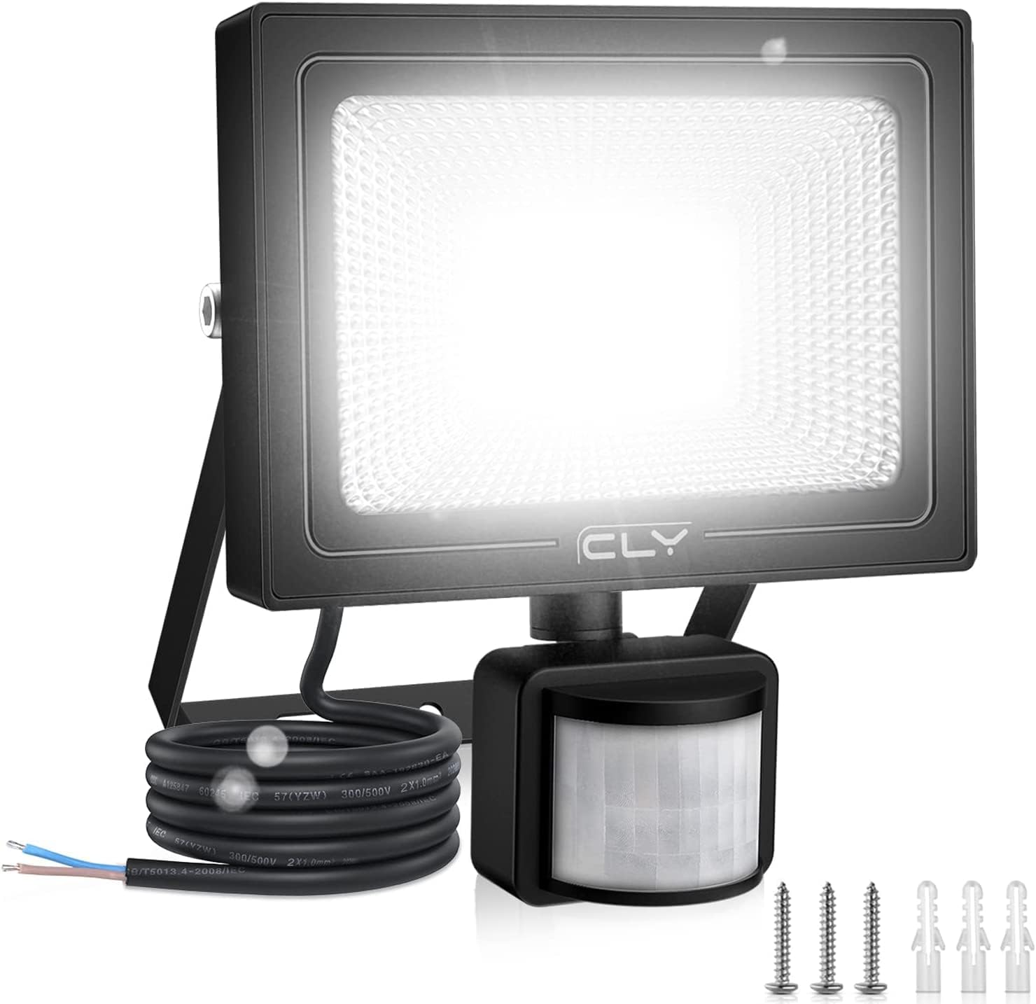 – 25W Security Lights Outdoor Motion Sensor, 2100 Lumen IP66 Waterproof LED Floodlight with Smart PIR Sensor, 6500K PIR Sensor Security Light, Outside Light with Sensor for Backyard, Garden, Doorway