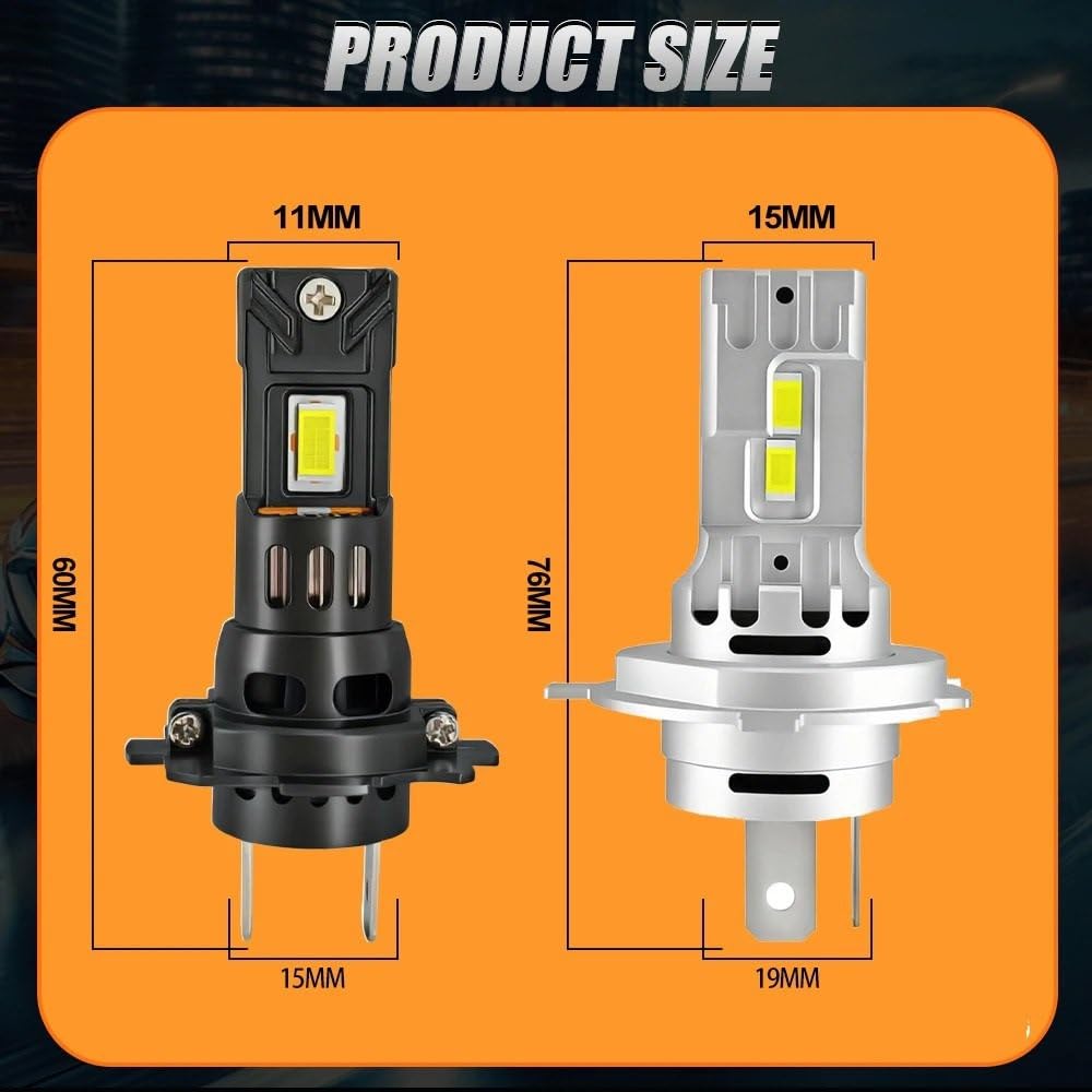 Bombilla LED H7 H4 LED Bombilla Faro Delantero Coche Kit Luces LED Repuesto | Canbus 1000W Luz Led Para Turbo