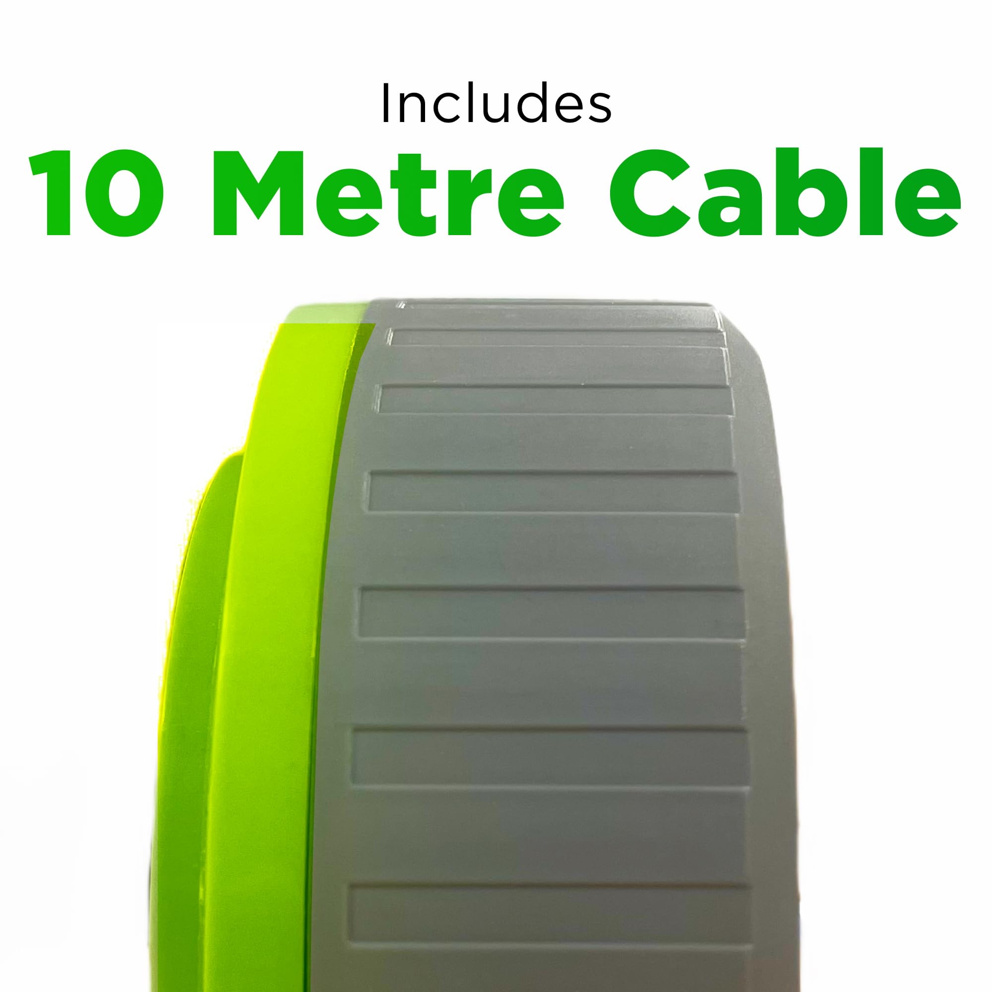 IONOS 2 Socket Cable Reel, 10m, Green Extension Lead, 13A with Thermal Cut Out, Heavy Duty Outdoor Extension Lead (ION13A10MCR6) - Image 4