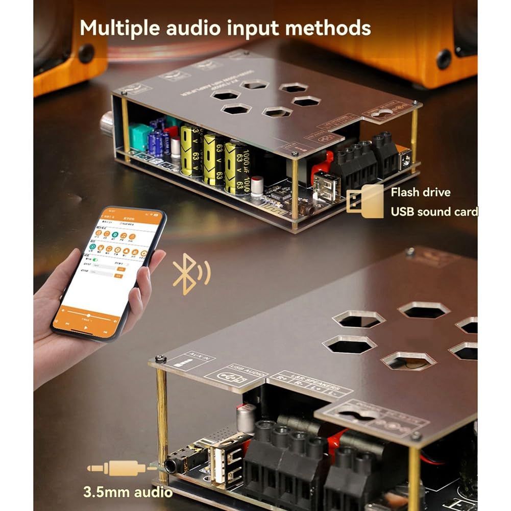 Conseil D'Amplificateur Audio Bluetooth XY-T3002P 300Wx 2 Module D'Amplificateur Audio TPA3255 avec Boîtier et Subwoofer Stéréo AMP Board