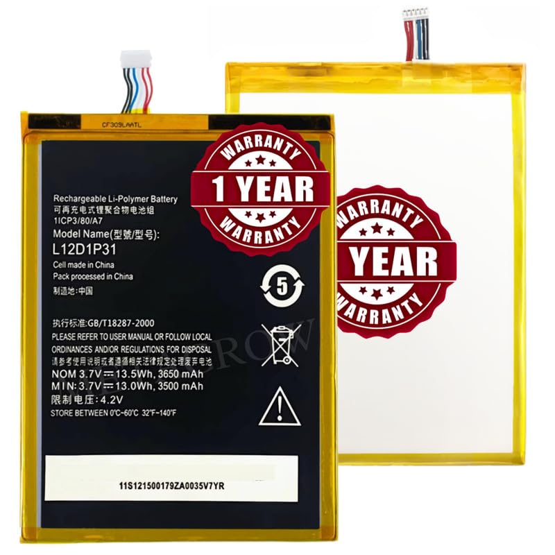 Image of Original L12D1P31 /L12T1P33 Battery Compatible for Lenovo Tab A7-30 (A3300, A3300-HV) - (3500mAh) - 1 Year Warranty MC10