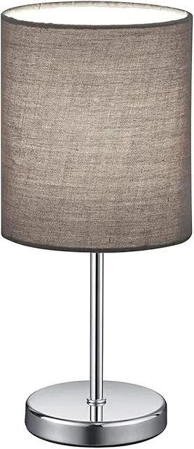 Lámpara de Mesa Jerry Cromo con Pantalla Gris - REALITY LIGHTING R50491011
