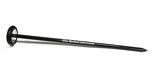 EMI Deluxe Queen Square Neurológico Reflex Martillo (EIH-781 Negro) con punta puntiaguda para respuestas superficiales