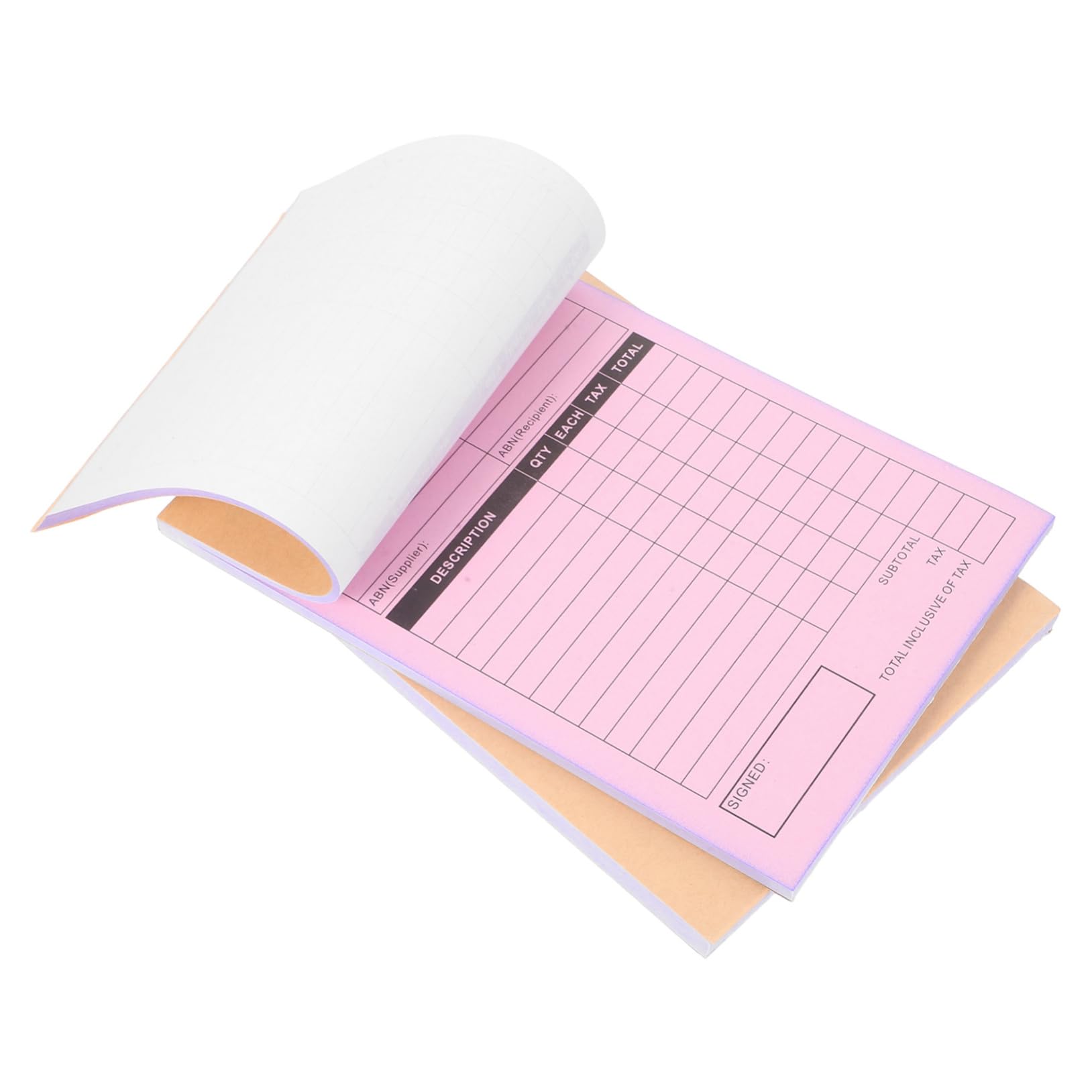 Carnet de Factures Tripartite 2 Pièces en Papier pour Reçus et Commandes | Dos Rigide Inclus, Usage Polyvalent, Factures Nettes et Professionnelles pour Restaurants et Ateliers