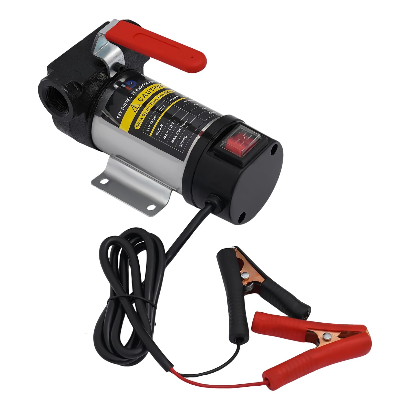 Pompa diesel, pompa per carburante 12 V, pompa per olio, pompa gasolio autoadescante con pistola di erogazione e tubo flessibile, pompa di aspirazione 3600 giri/min, per benzina, olio motore, acqua