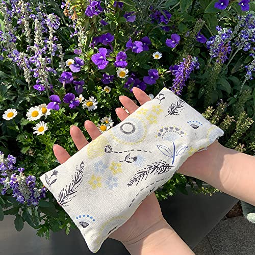 Lavender Eye Pillow for Relaxation, Yoga, Sleep – Weighted Eye Mask for Headache, Sinus, Aromatherapy Moist Heat Compress, Meditation Accessory, Relaxation Gift for Women (Blue) - Image 4