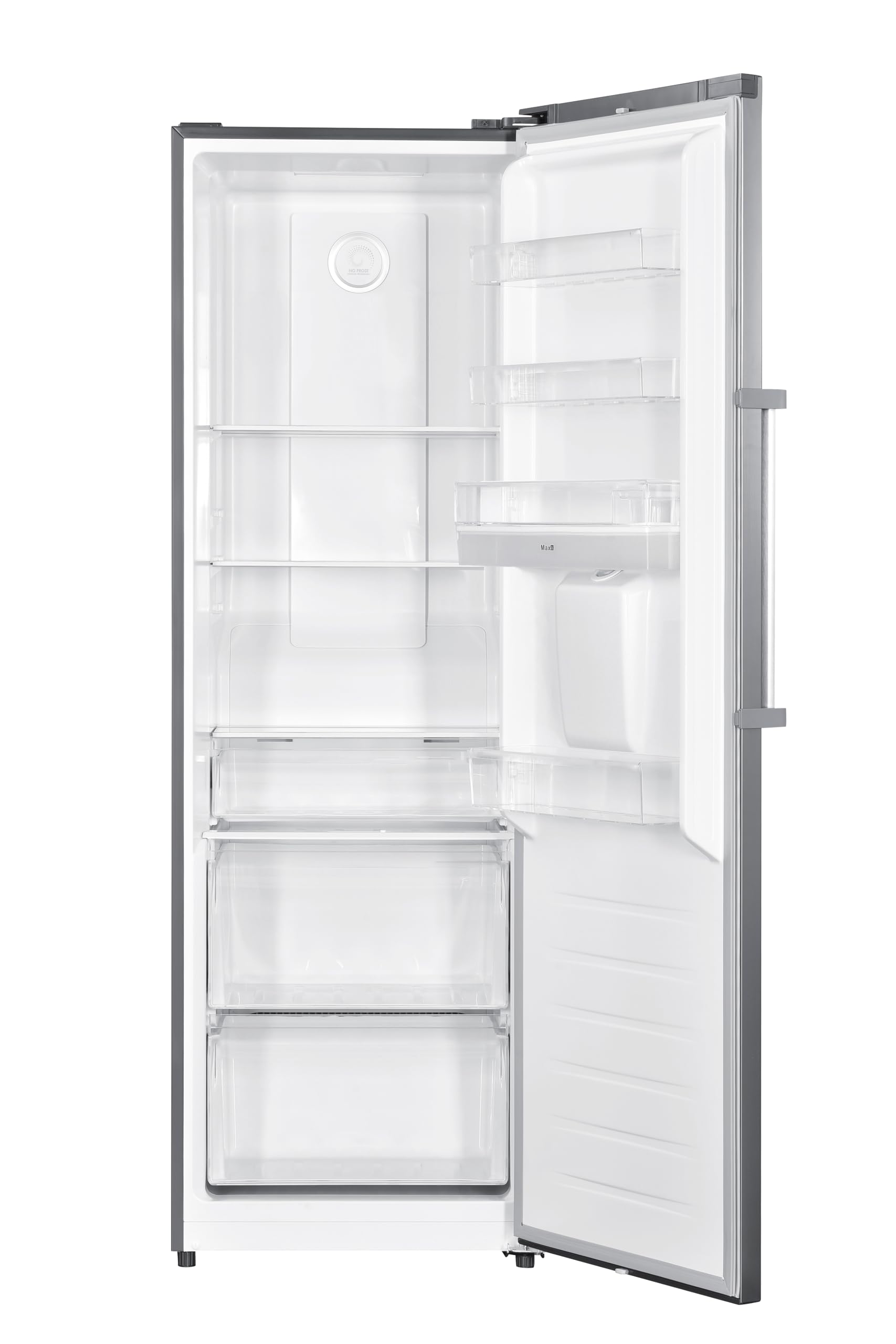 HADEN Tall Larder Fridge - With Drinks Dispenser - 356L Capacity - Digital Temperature Control - 4 Glass Shelves - Crisper Drawer, 2 Extra Drawers - 185cm Height - 2