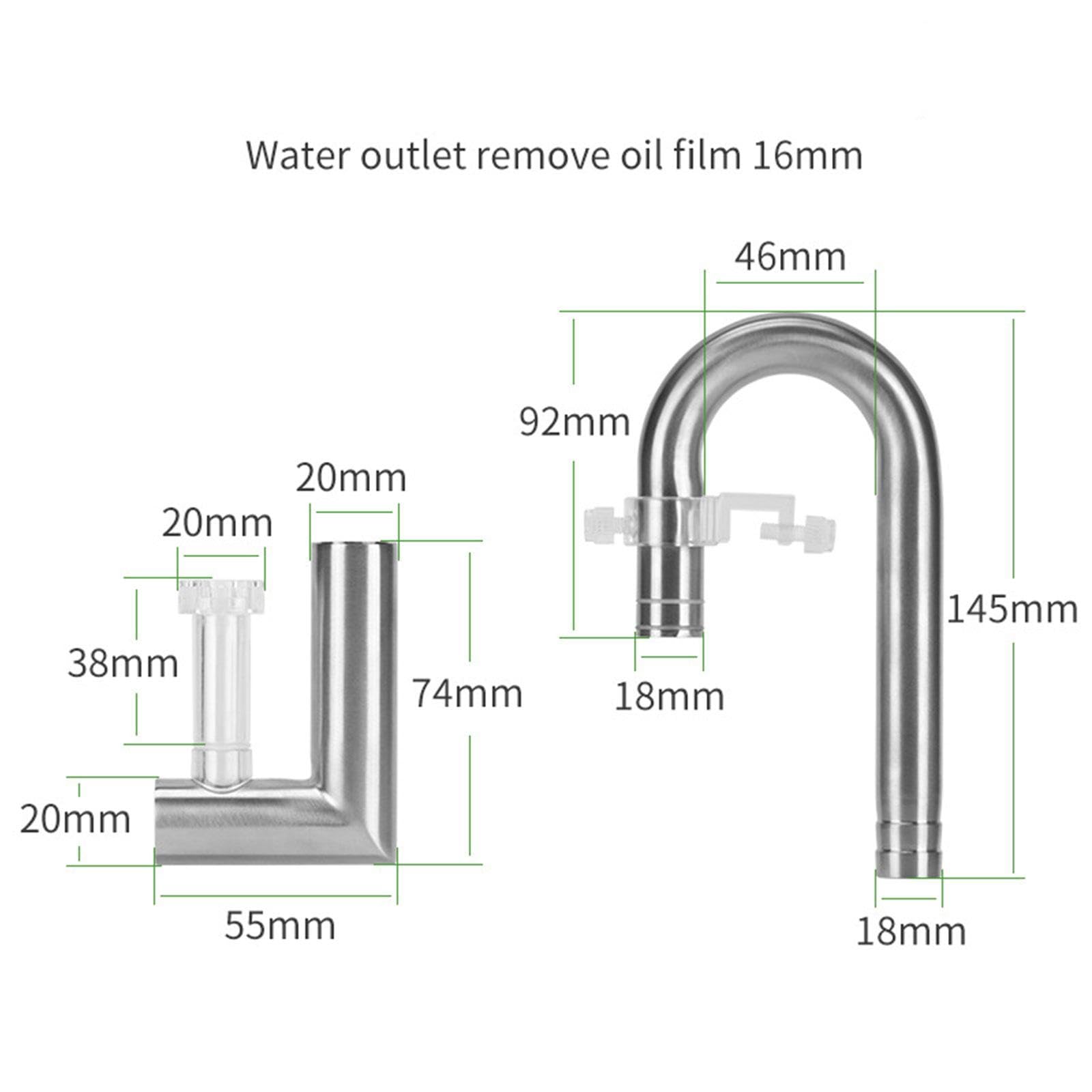 Milageto Tubo per Ninfee per Acquari, Rimozione della Pellicola Oleosa, Acquari Piantumati, Serbatoio per Piante Acquatiche, Acqua Dolce, Universale, Pratico, 16 Uscita Rimuovere l'olio