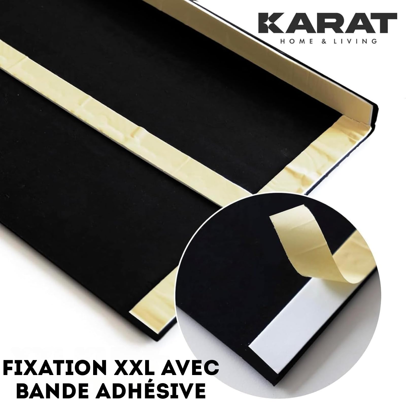 KARAT Tappetini per scale in gomma Diamond per esterni, gradini autoadesivi antiscivolo e resistenti alle intemperie UV, protezione per scale anti-inciampo (30 x 120 cm, 10 pezzi)