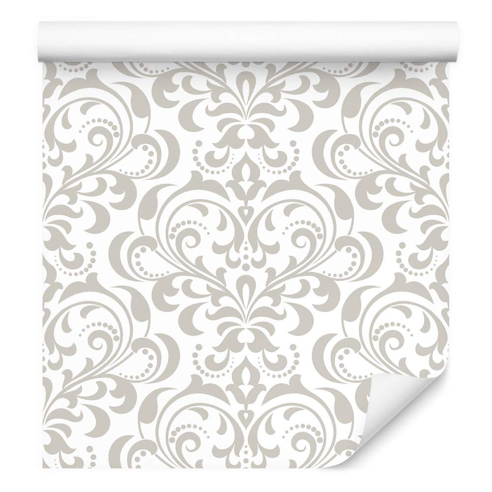 Muralo Tapeta 10 m, rolka flizeliny, kwiaty, liście, ornamenty, minimalistyczny, mozaika, tapeta z włókniny, 1000 x 53 cm, tapeta ścienna, do salonu, sypialni, nowoczesna dekoracja ścienna