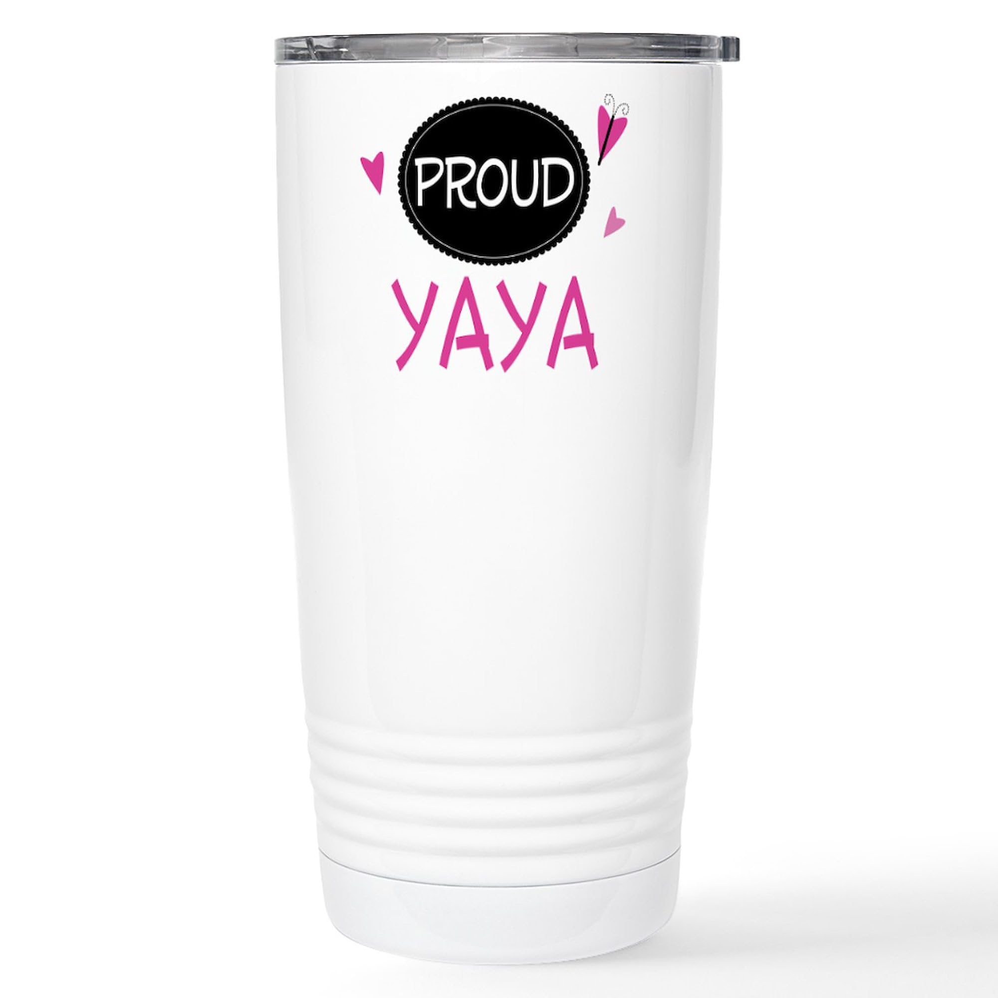 CafePress Proud Yaya Stainless Steel Travel Mug 20 oz. Insulated Stainless Steel Coffee Tumbler