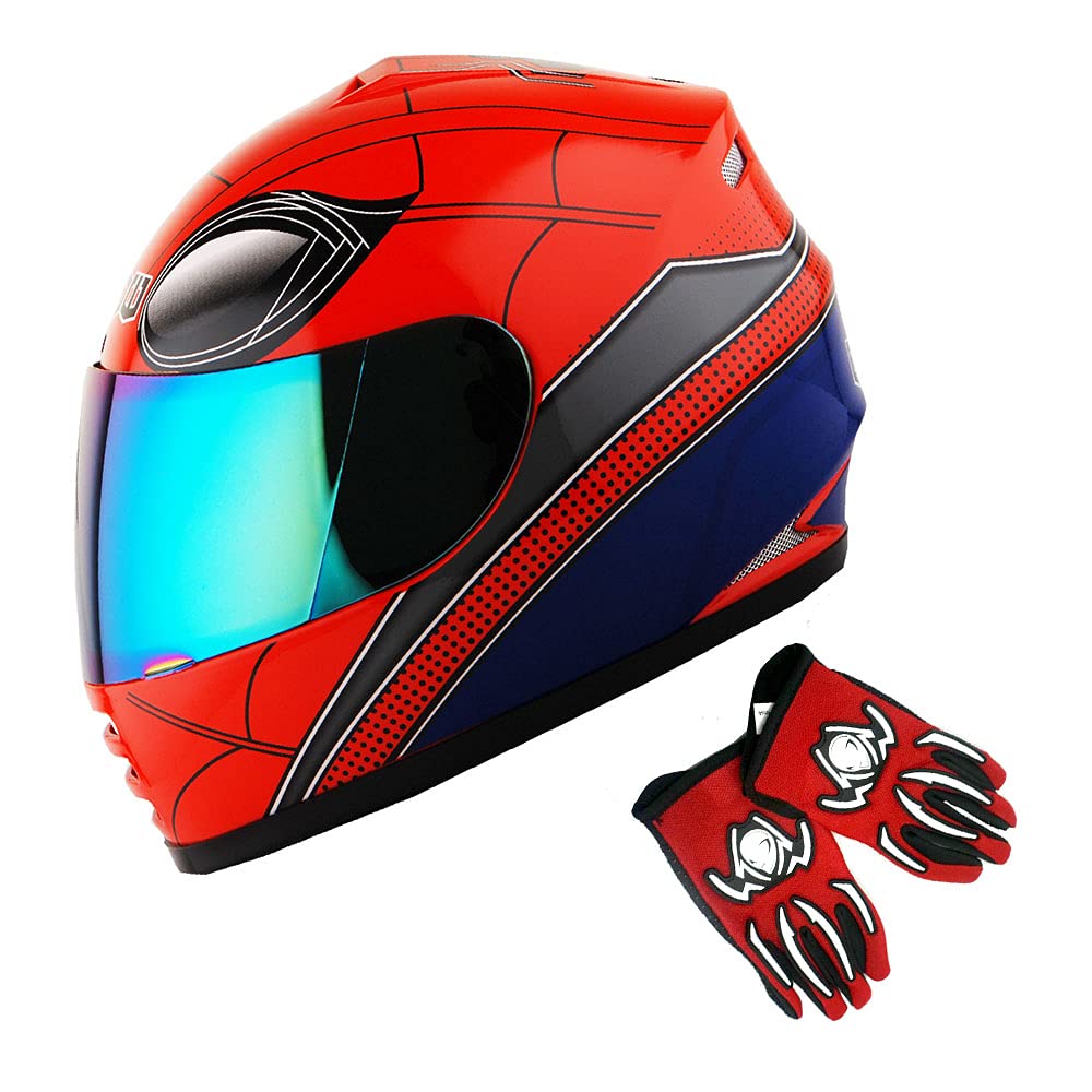 1Storm Youth Kids Motorcycle Full Face Helmet Street Bike Go Cart Karting BMX MX: B15
