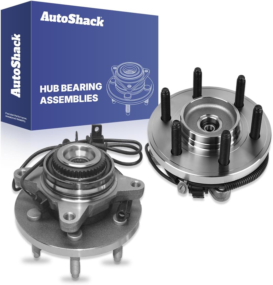 AutoShack Front Wheel Hub Bearing Assemblies Left & Right with ABS Replacement for 2009-2010 Ford F-150 2-PC Set