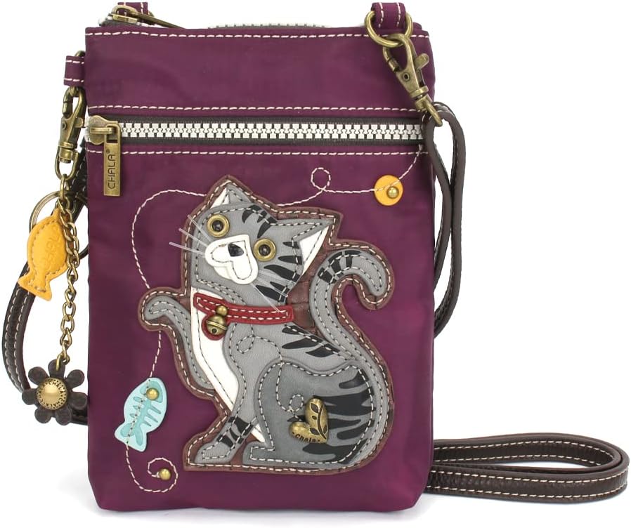 CHALA Crossbody RFID Cell Phone Purse - Women Nylon/Faux Leather Multicolor Handbag with Adjustable Strap Venture