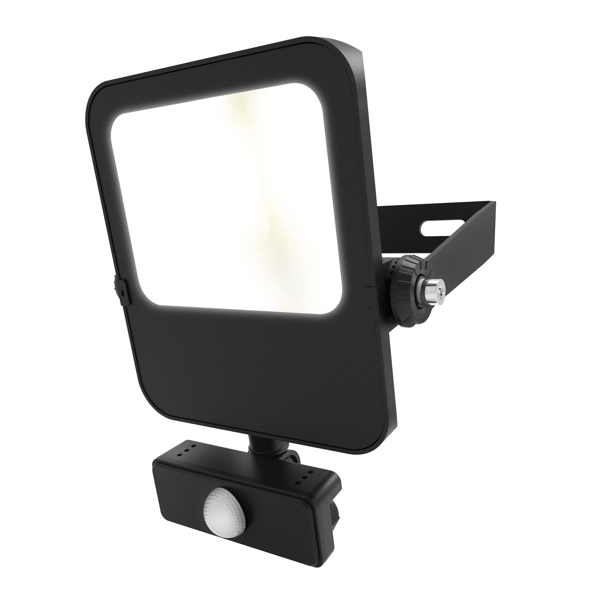 4Lite 50W LED Floodlight PIR Sensor Black - 5600 lm - 4000K - IP65
