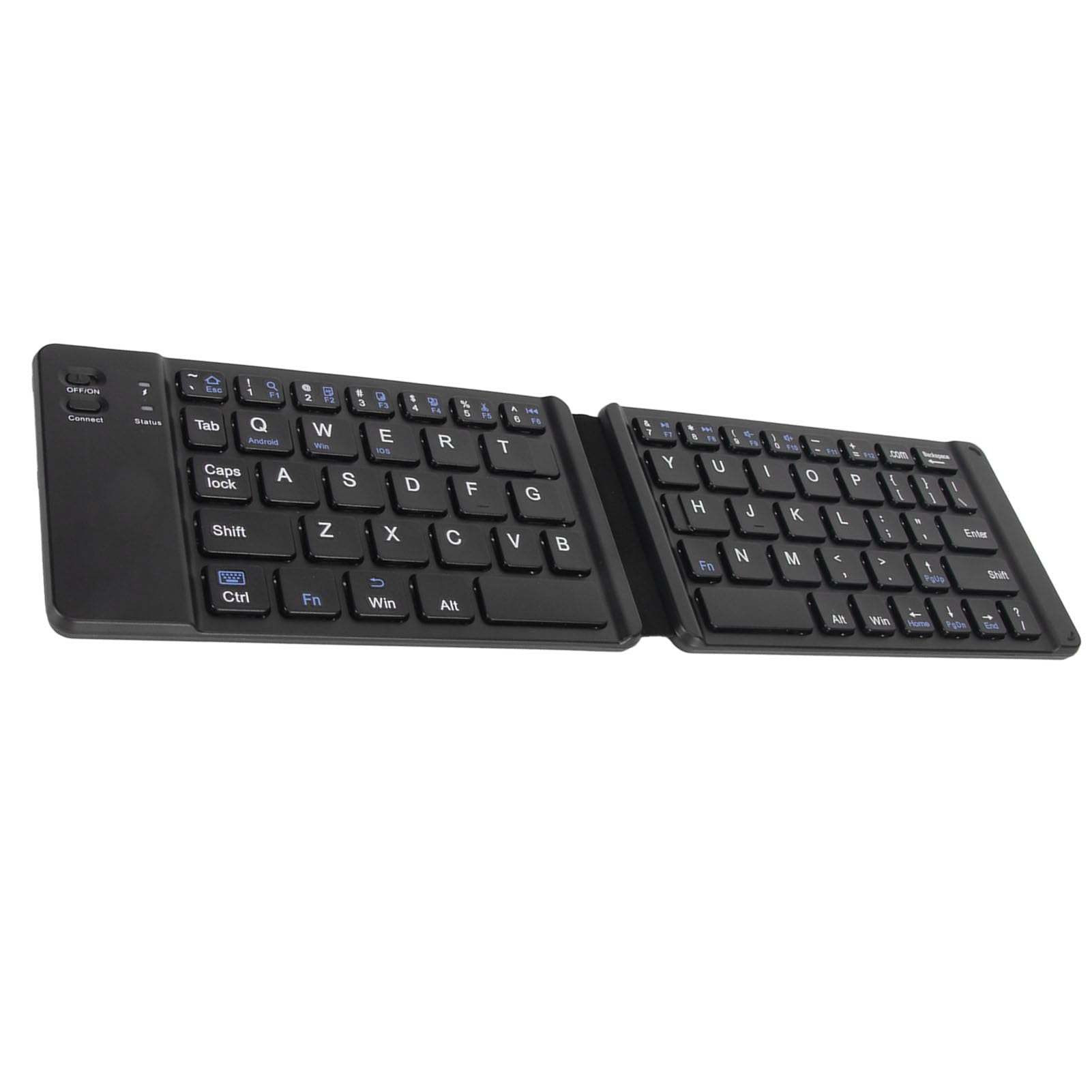 Jectse Tastiera Bluetooth pieghevole – Tastiera pieghevole ultra sottile con cavo USB, portatile wireless per laptop, tablet, smartphone (Hoary)